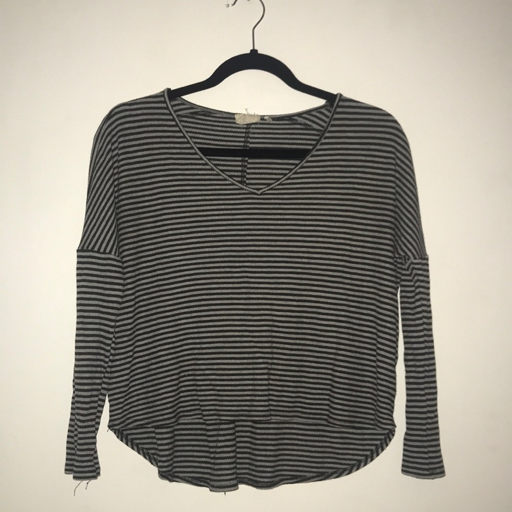 High-low long sleeve top